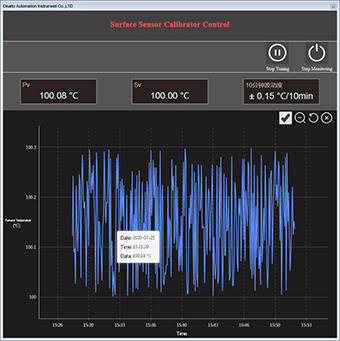 surface sensor calibrator control system